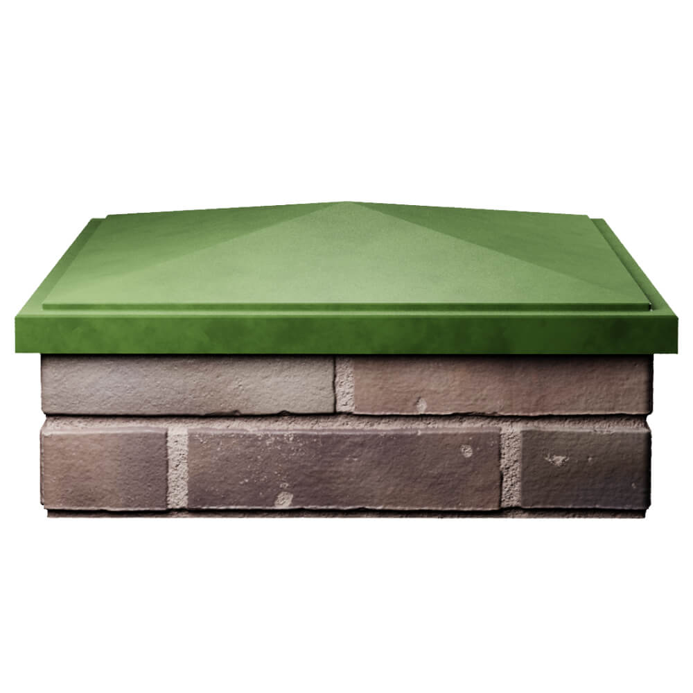 Колпак Zking БонаМоно Зеленый на столб 2х2 кирпича (515х515, 530х530мм) Бузулук фото