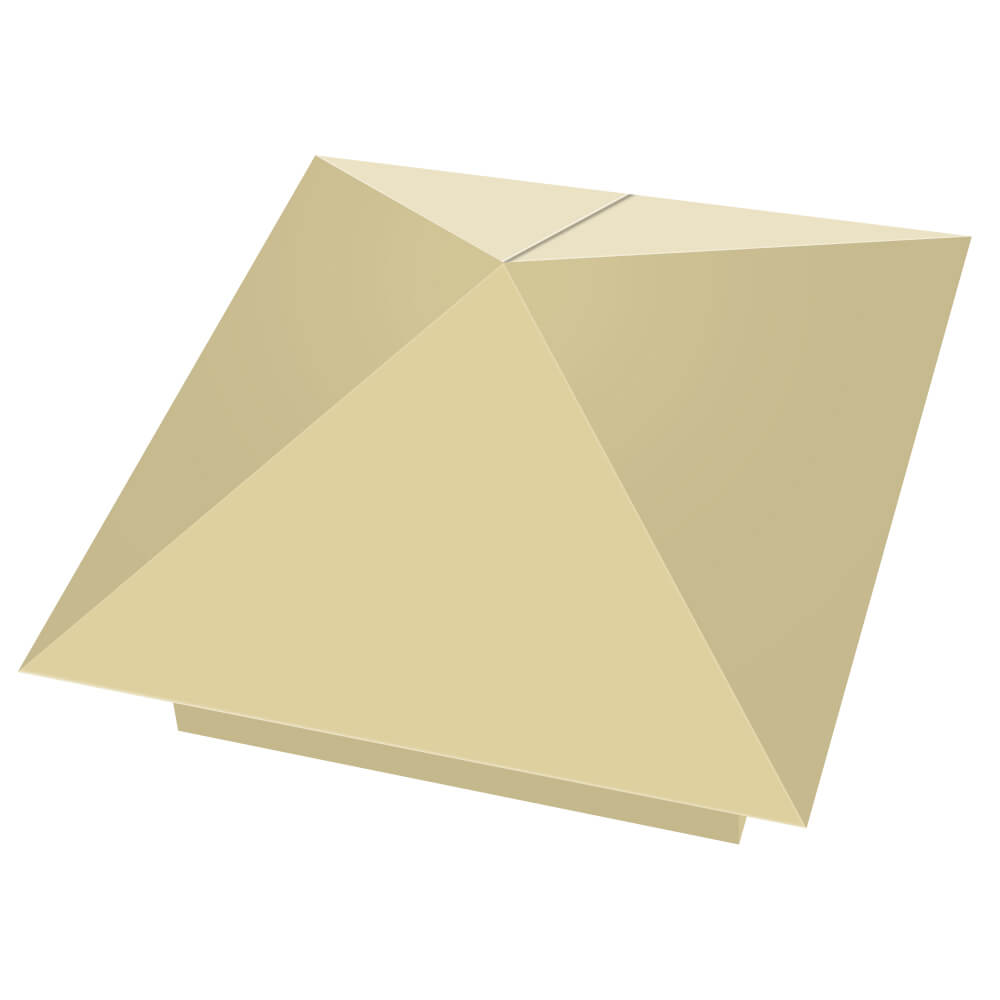 Колпак металлический 390х390мм RAL1014 Бежевый заборный Бузулук фото