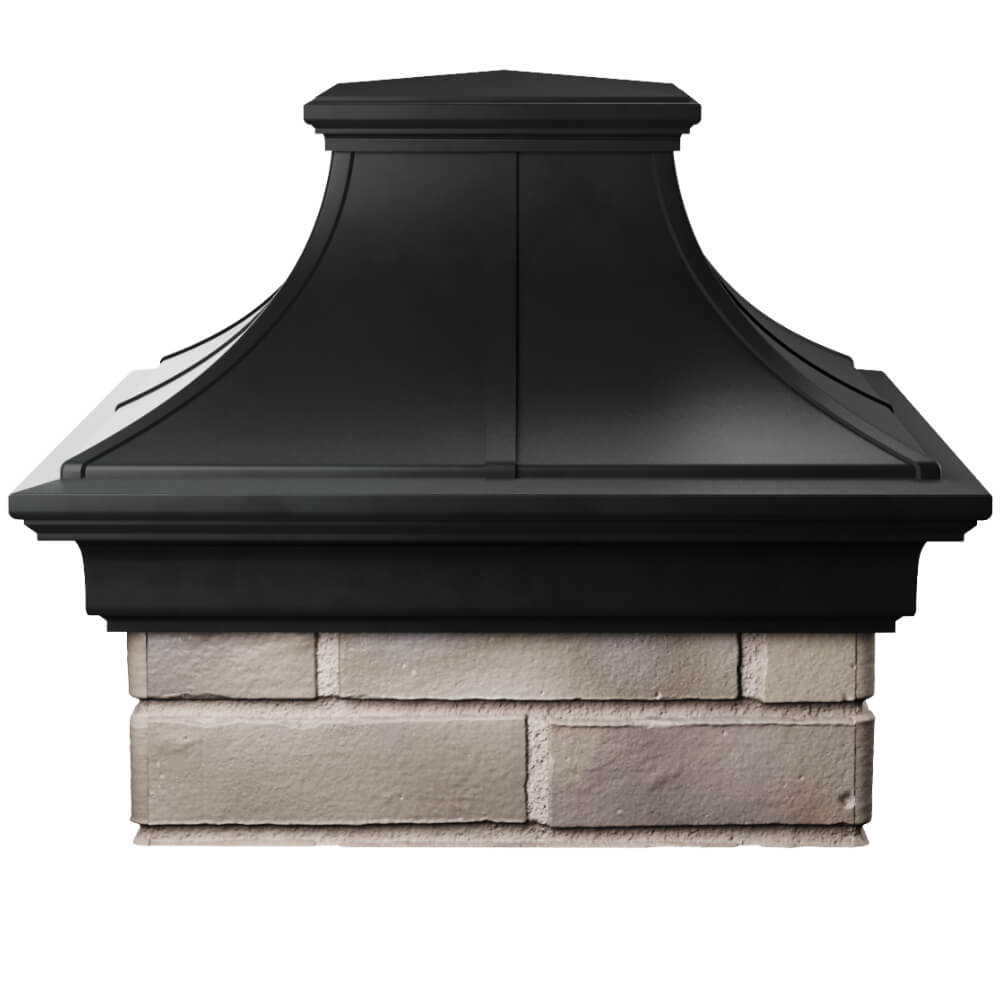 Колпак Zking Монблан Премиум Черный на столб 1.5х1.5 кирпича (385х385мм) Бузулук фото