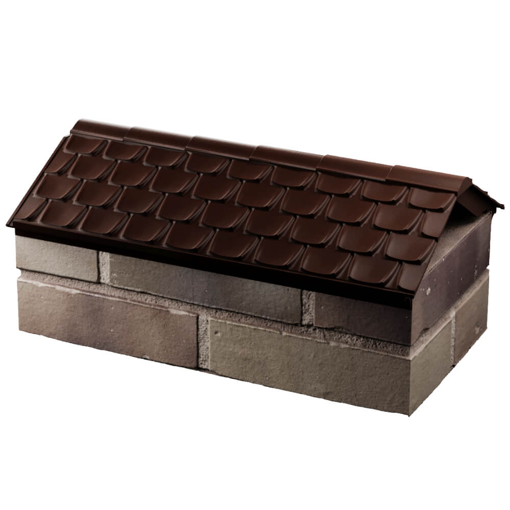 Парапет Zking Эльбрус Коричневый с посадкой на 1 кирпич (255мм) в Бузулуке фото