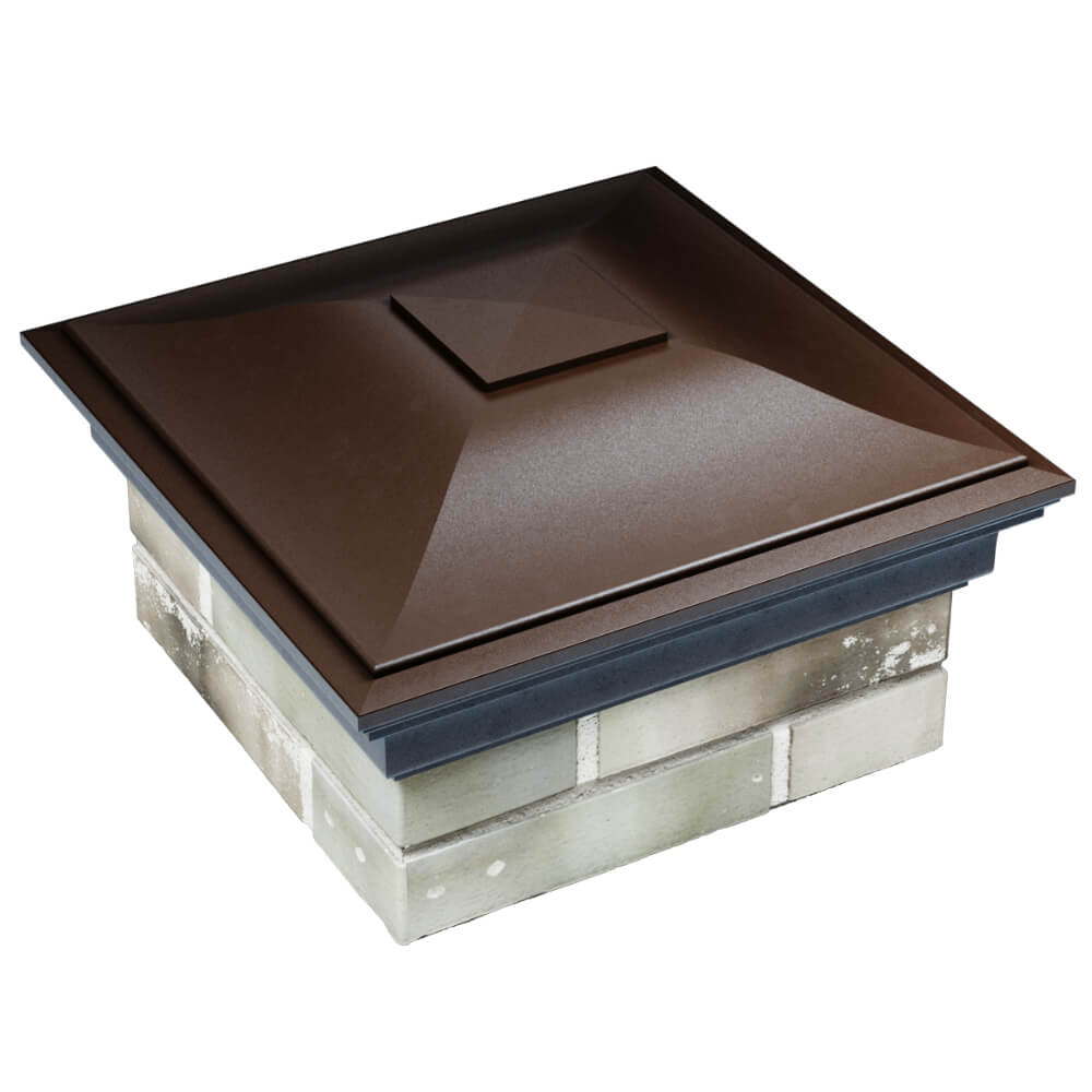 Колпак Zking Монблан Коричневый на столб 1.5х1.5 кирпича (385х385мм) в Бузулуке фото