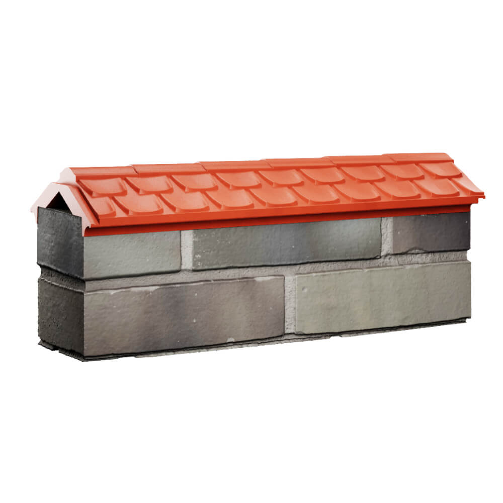 Парапет Zking Эльбрус Красный с посадкой на 0.5 кирпича (130мм) Бузулук фото