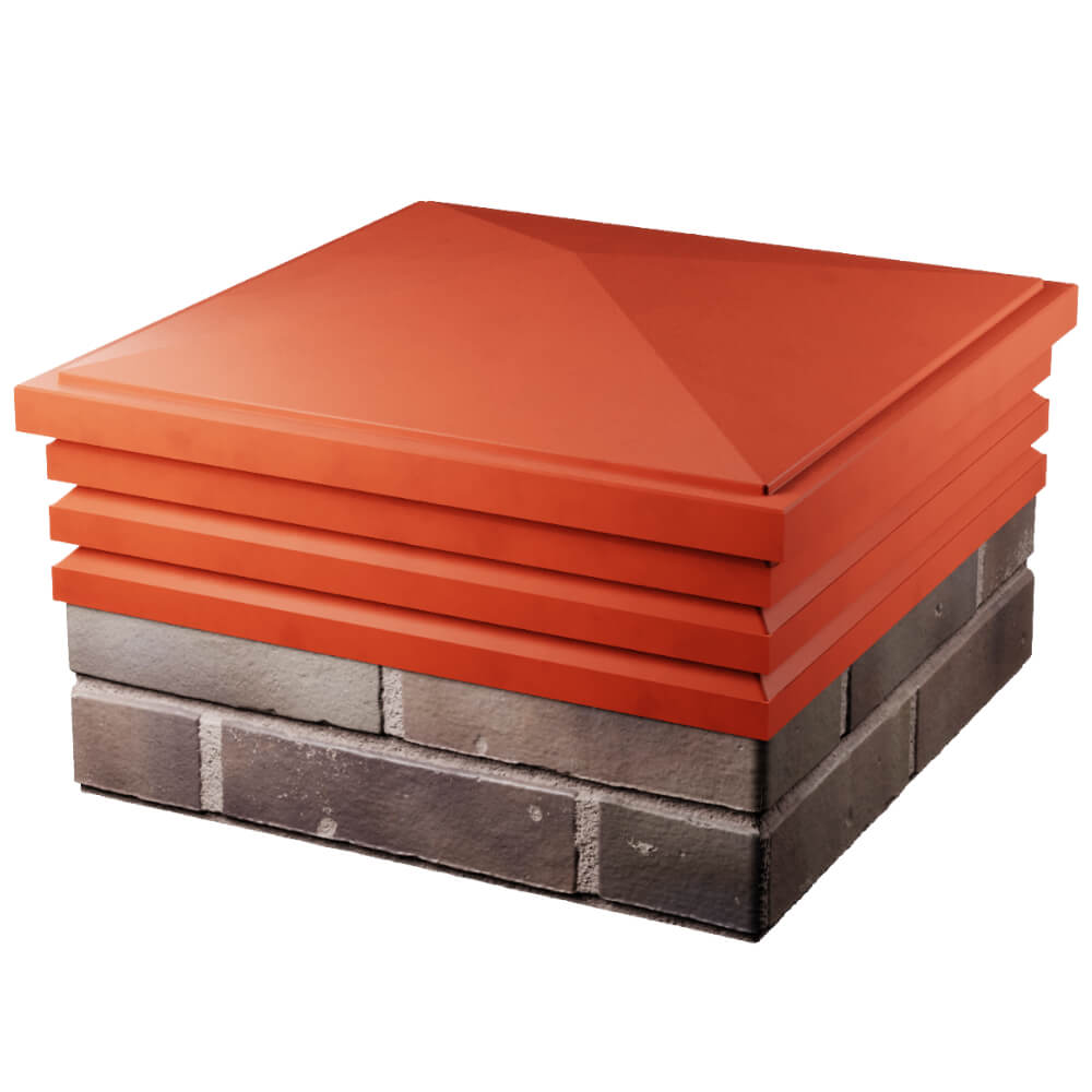 Колпак Zking Бона ХайТек Красный на столб 2х2 кирпича (513х513мм) в Бузулуке фото