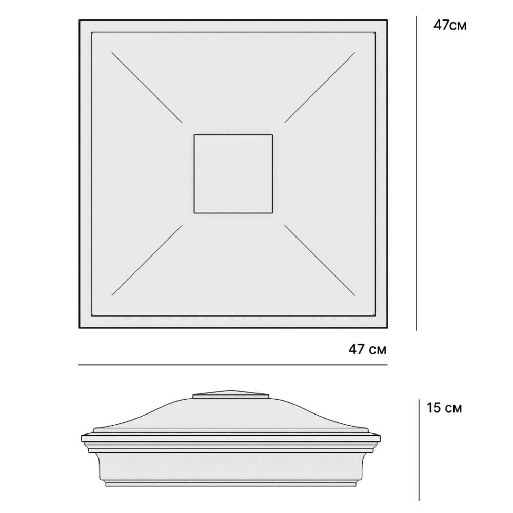 Колпак Zking Монблан Коричневый на столб 1.5х1.5 кирпича (385х385мм) в Бузулуке фото