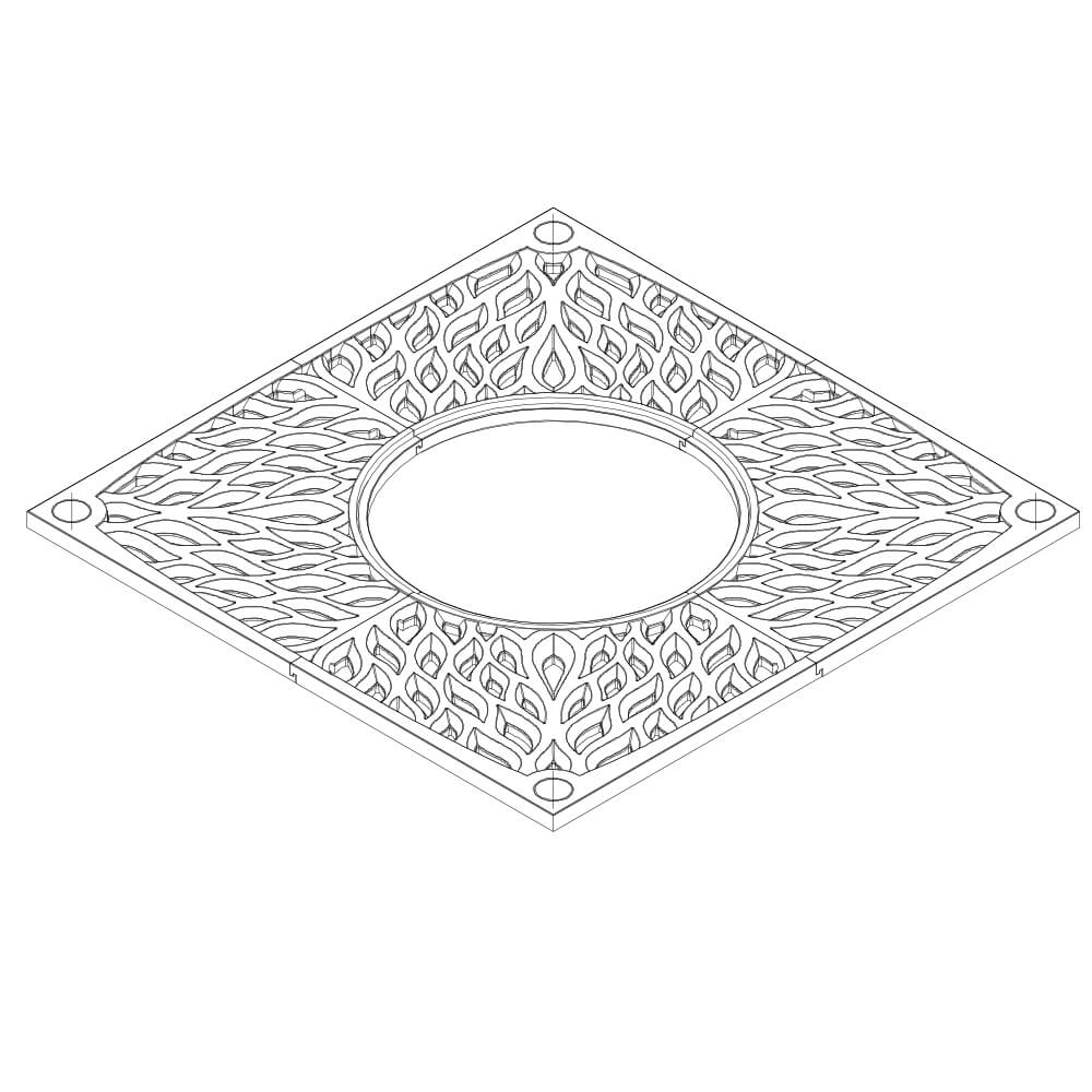 Приствольная решетка для дерева ZKING CRUST 2х2м Черная в Бузулуке фото