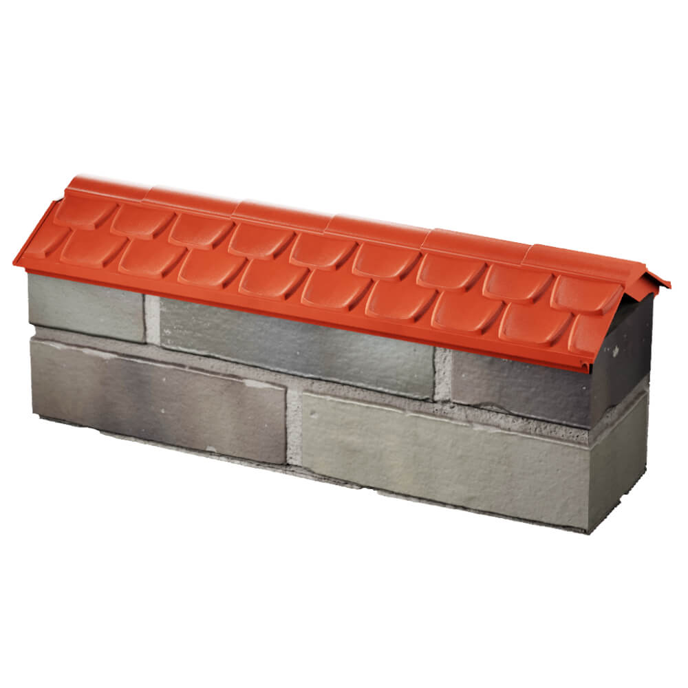 Парапет Zking Эльбрус Красный с посадкой на 0.5 кирпича (130мм) в Бузулуке фото