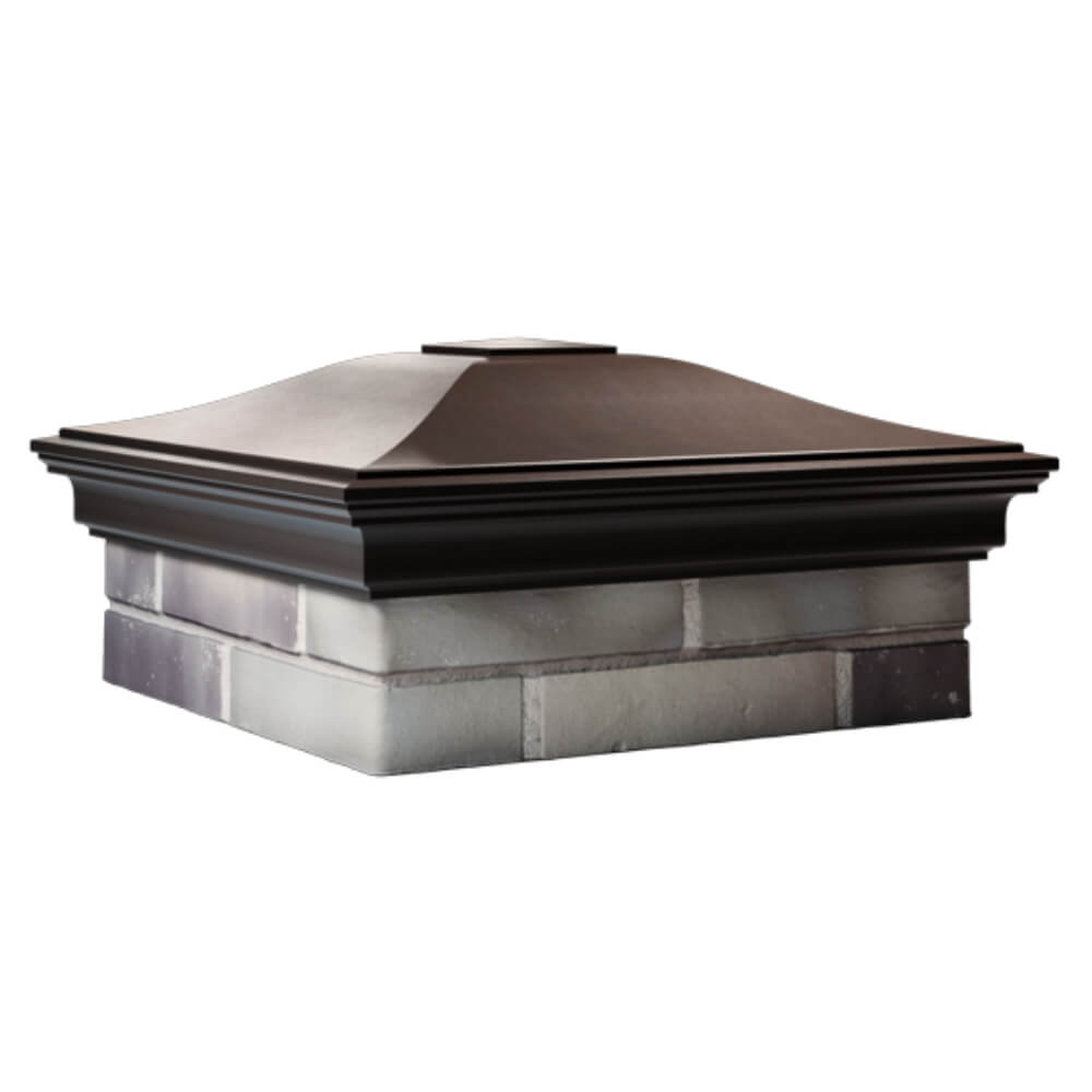Колпак Zking Монблан Коричневый на столб 2х2 кирпича (515х515мм)