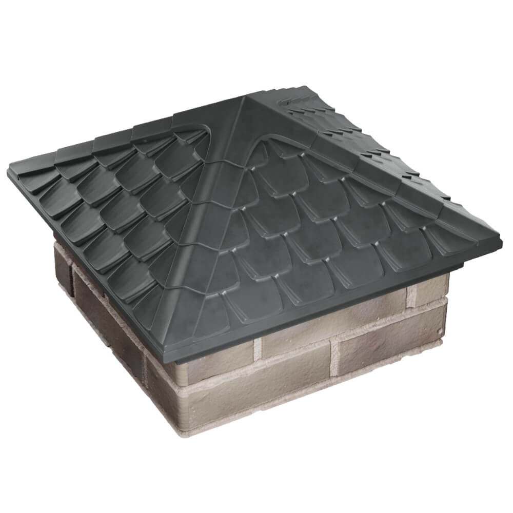 Колпак Zking Эльбрус Серый на столб 1.5х1.5 кирпича (385х385мм) в Бузулуке фото