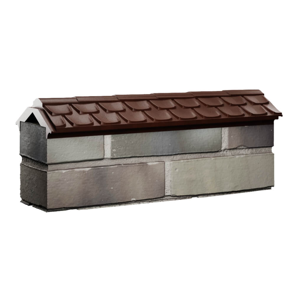 Парапет Zking Эльбрус Коричневый с посадкой на 0.5 кирпича (130мм) Бузулук фото