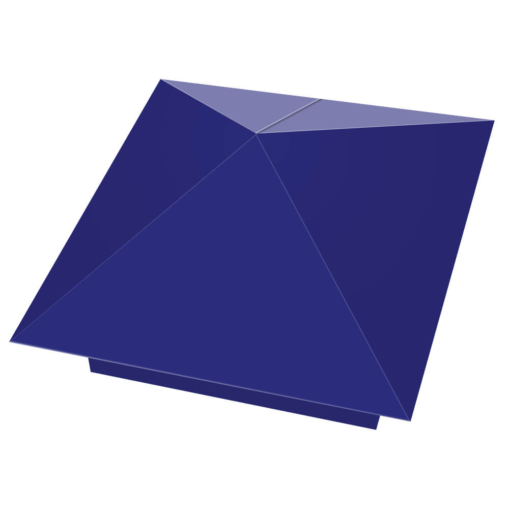 Колпак металлический 390х390мм RAL5002 Синий Ультрамарин заборный Бузулук фото