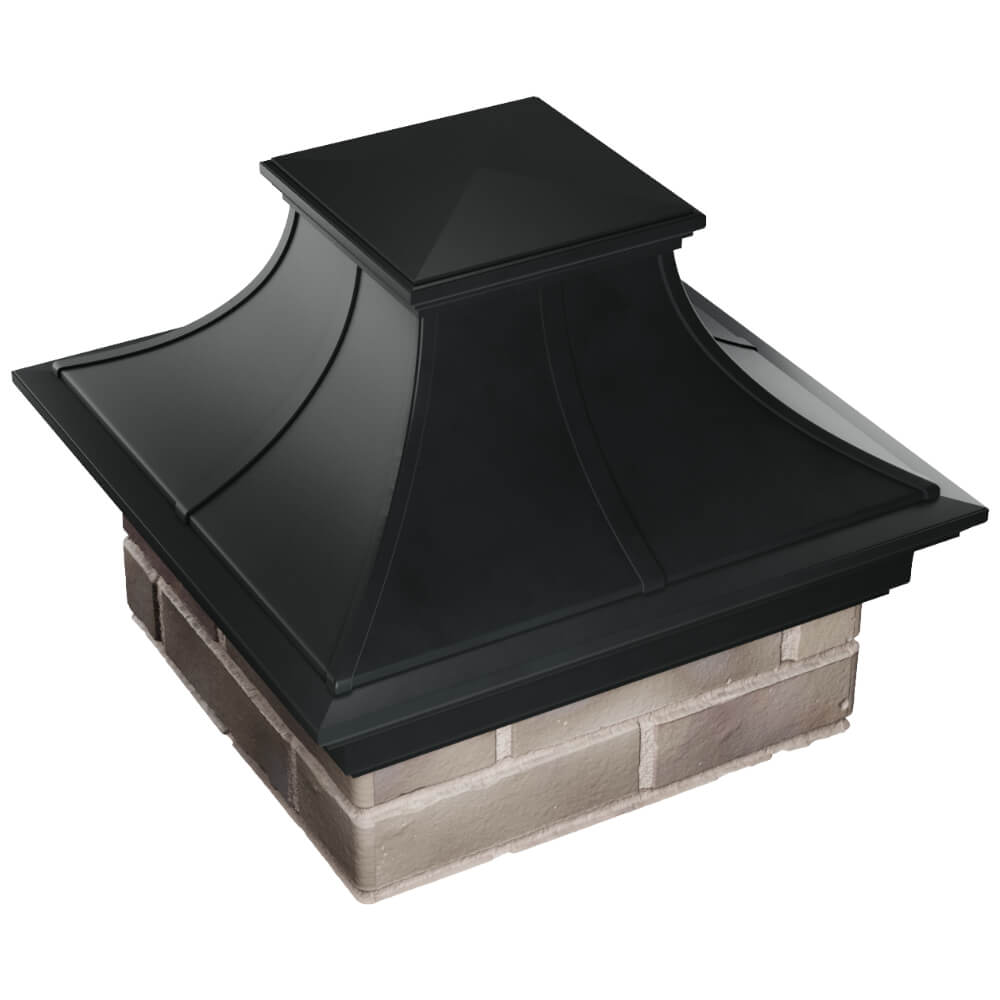 Колпак Zking Монблан Премиум Черный на столб 1.5х1.5 кирпича (385х385мм) в Бузулуке фото