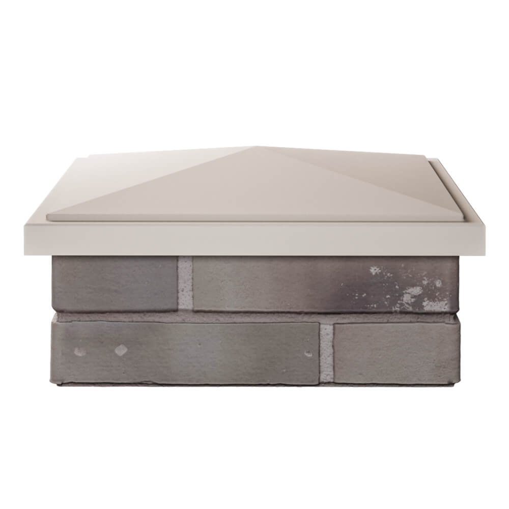 Колпак Zking БонаМоно Бежевый на столб 1.5х1.5 кирпича (385х385, 400х400мм) Бузулук фото