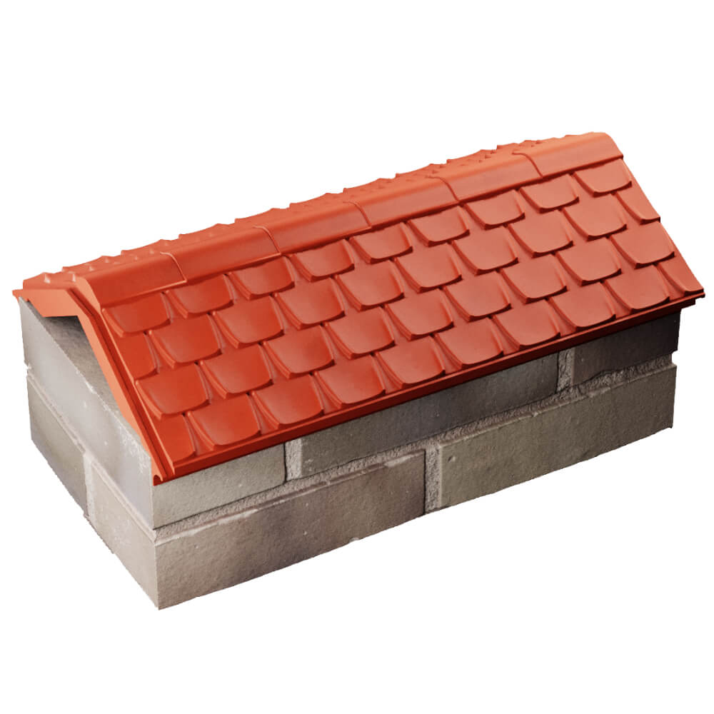 Парапет Zking Эльбрус Красный с посадкой на 1 кирпич (255мм) в Бузулуке фото