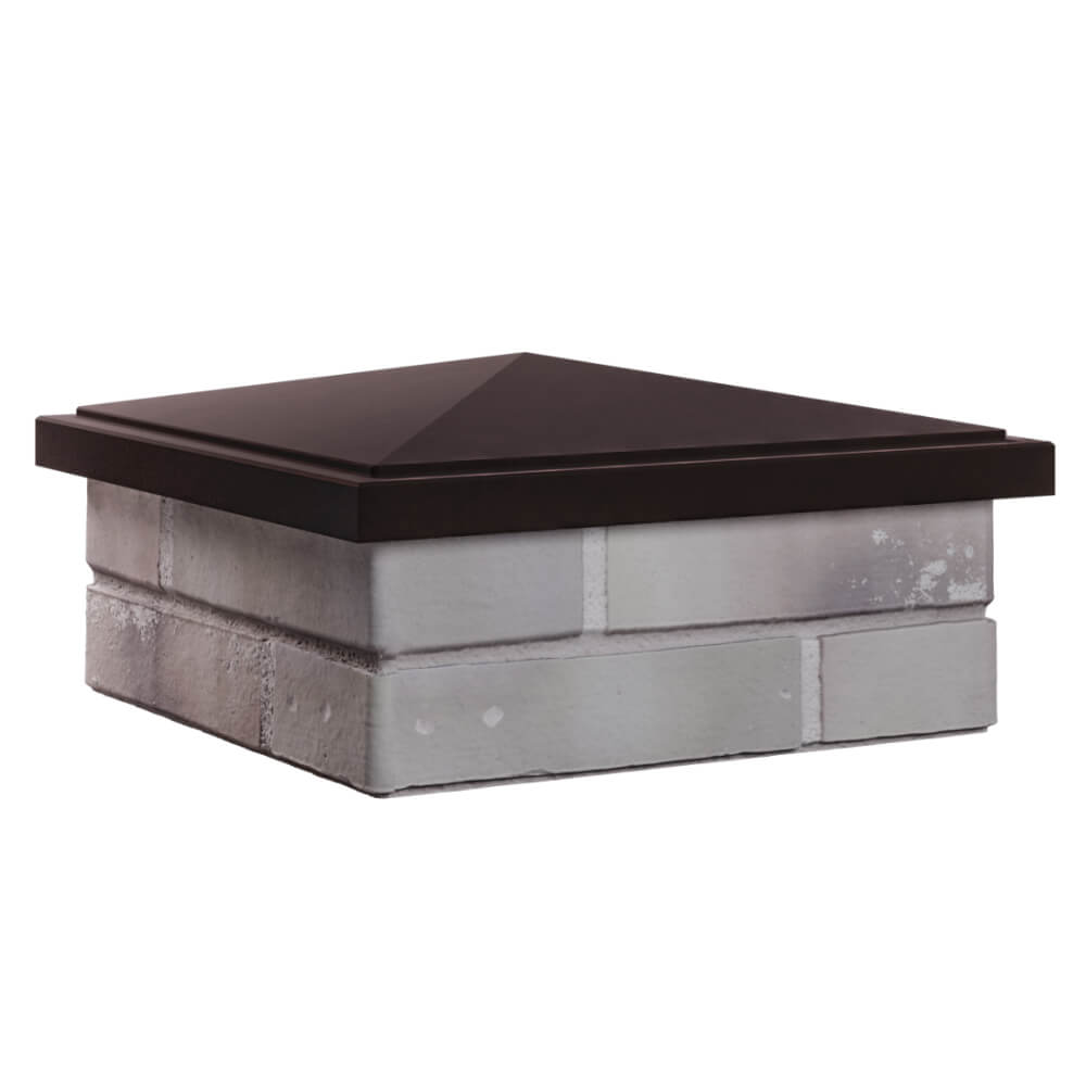 Колпак Zking БонаМоно Коричневый на столб 1.5х1.5 кирпича (385х385, 400х400мм) в Бузулуке фото