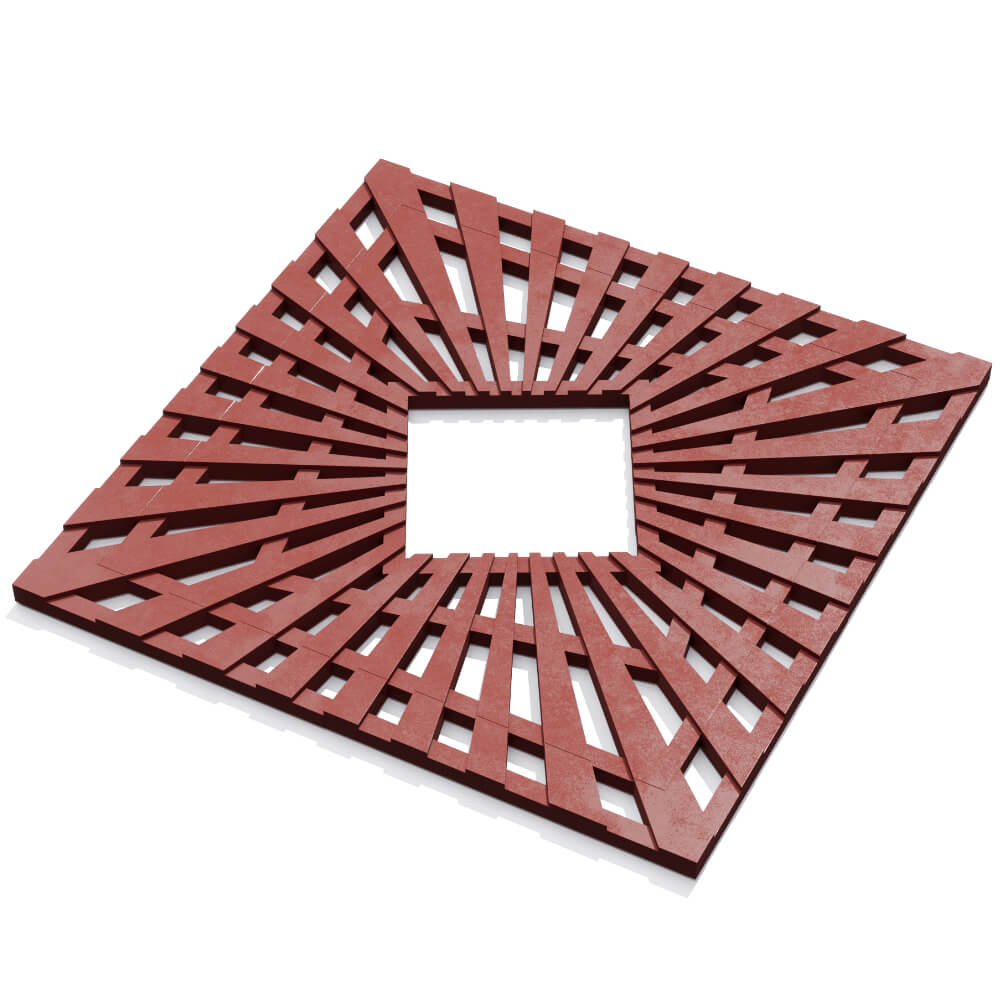 Приствольная решетка для дерева ZKING ATMOSPHERE 1.2х1.2м Красная в Бузулуке фото