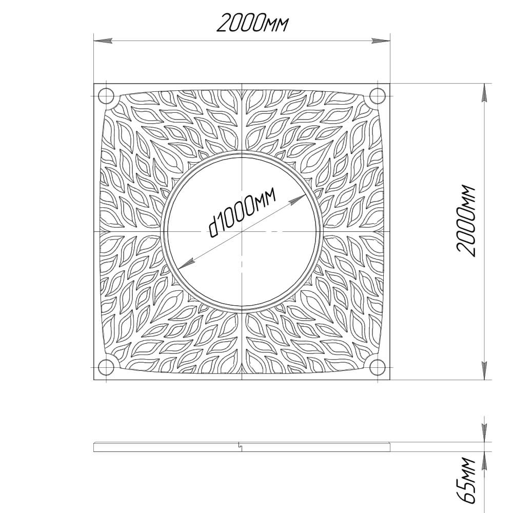 Приствольная решетка для дерева ZKING CRUST 2х2м Черная в Бузулуке фото