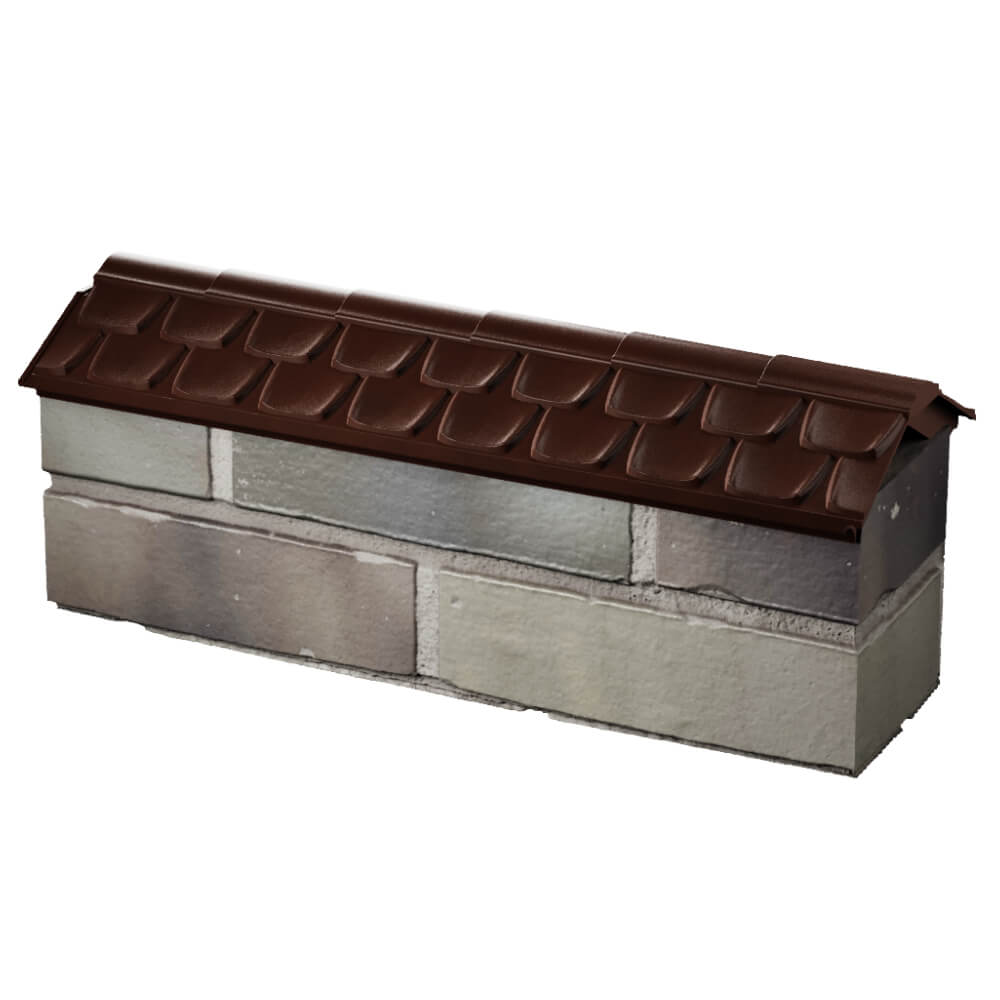 Парапет Zking Эльбрус Коричневый с посадкой на 0.5 кирпича (130мм) в Бузулуке фото