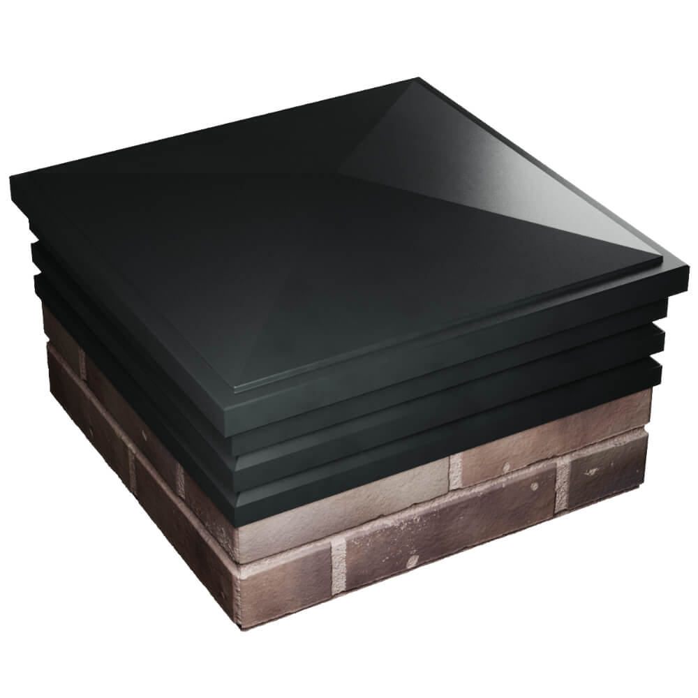 Колпак Zking Бона ХайТек Черный на столб 2х2 кирпича (513х513мм) в Бузулуке фото