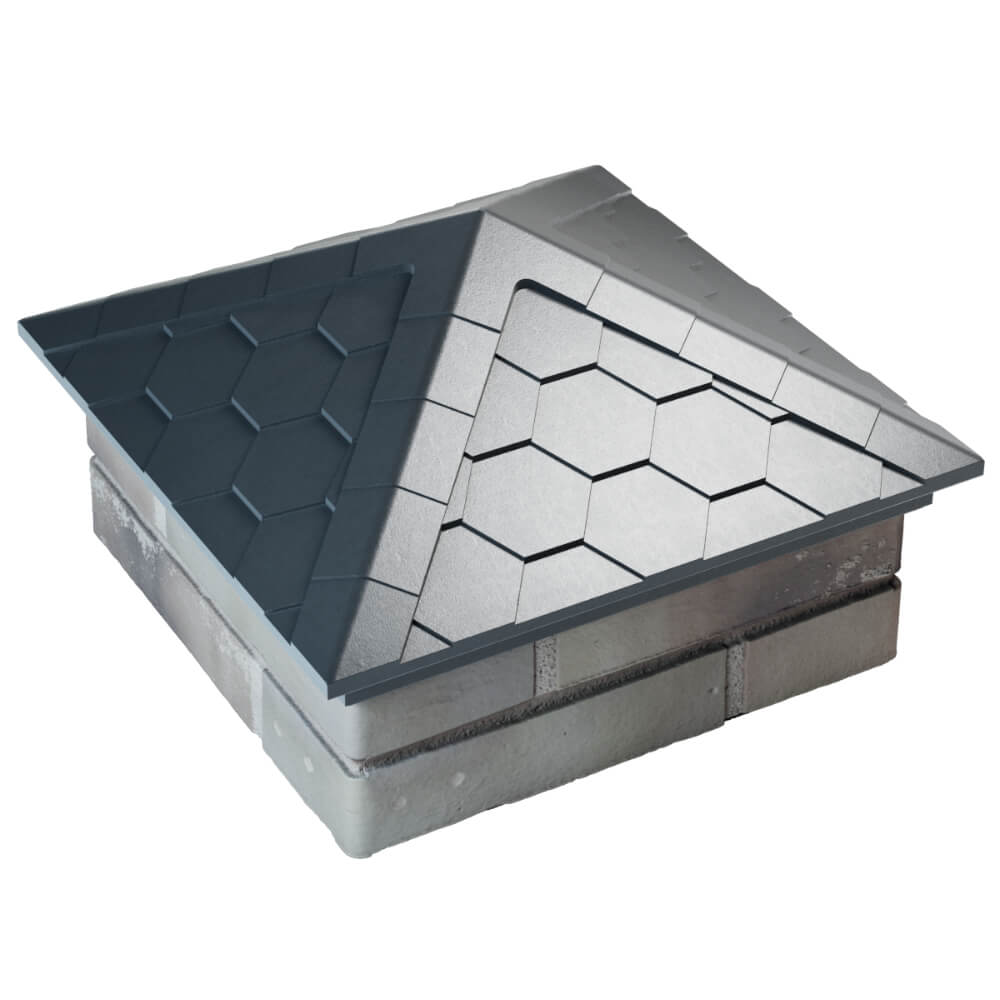 Колпак Zking Эверест Серый на столб 1.5х1.5 кирпича (390х390мм) в Бузулуке фото