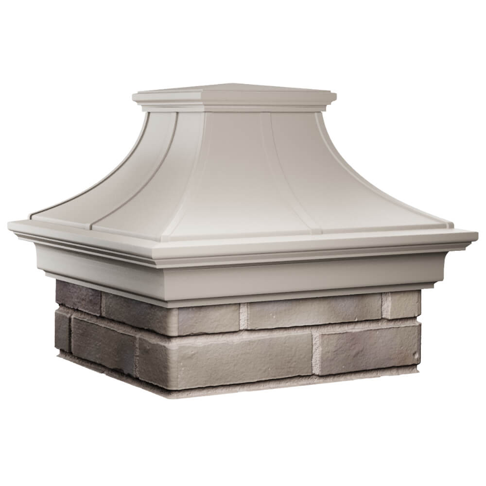 Колпак Zking Монблан Премиум Бежевый на столб 1.5х1.5 кирпича (385х385мм) в Бузулуке фото