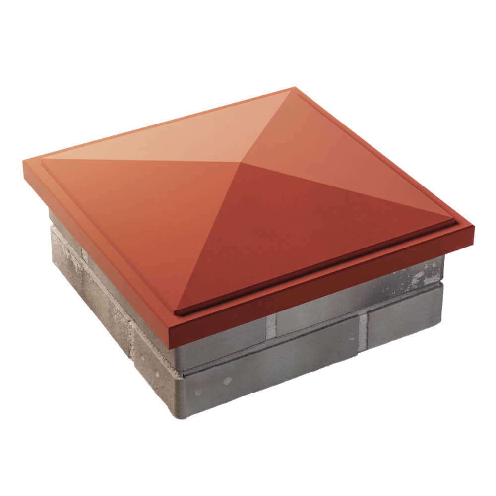 Колпак Zking БонаМоно Красный на столб 1.5х1.5 кирпича (385х385, 400х400мм) в Бузулуке фото