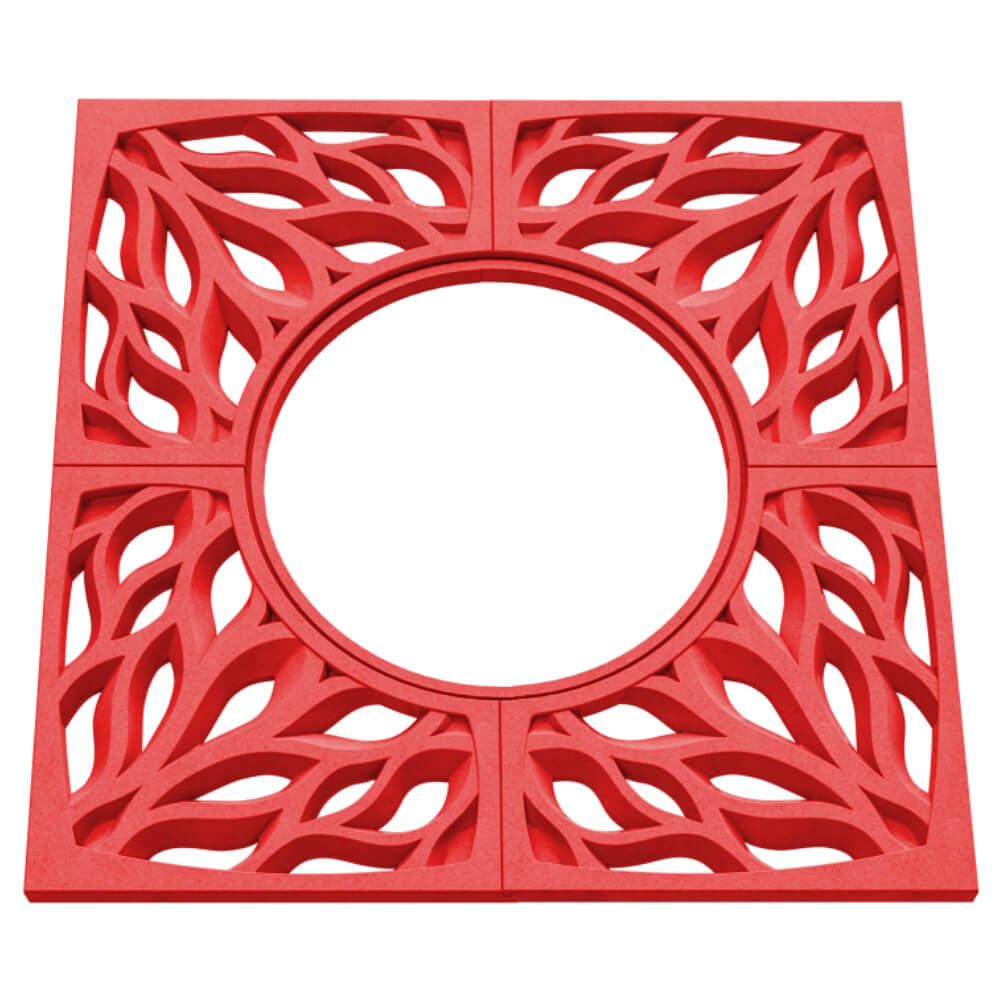 Приствольная решетка для дерева ZKING CRUST 1.2х1.2м Красная в Бузулуке фото