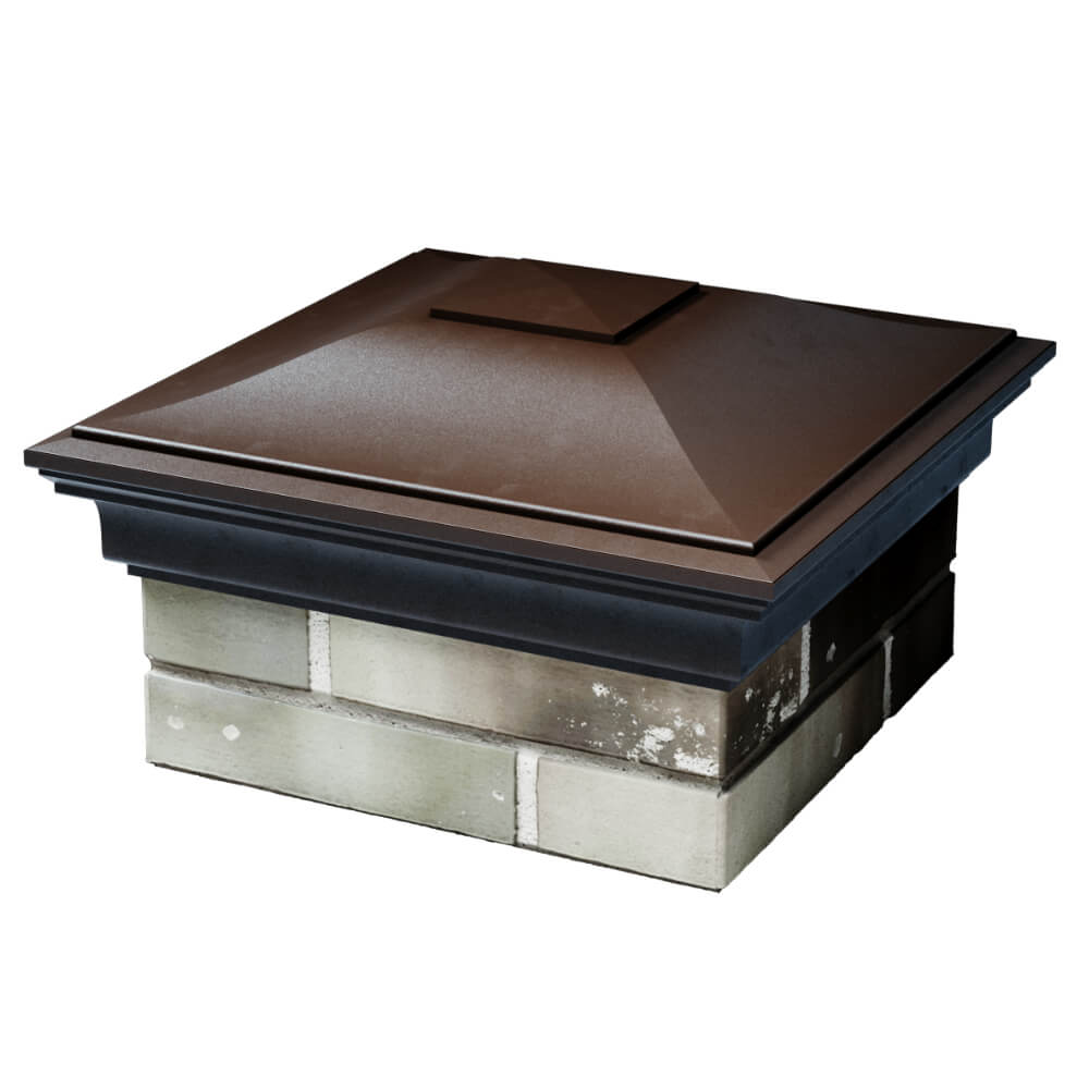 Колпак Zking Монблан Коричневый на столб 1.5х1.5 кирпича (385х385мм) в Бузулуке фото