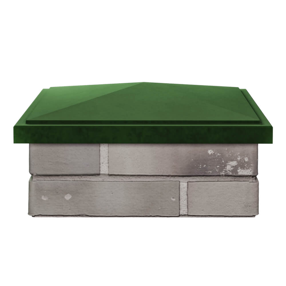 Колпак Zking БонаМоно Зеленый на столб 1.5х1.5 кирпича (385х385, 400х400мм) Бузулук фото