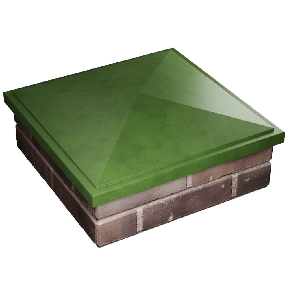 Колпак Zking БонаМоно Зеленый на столб 2х2 кирпича (515х515, 530х530мм) в Бузулуке фото