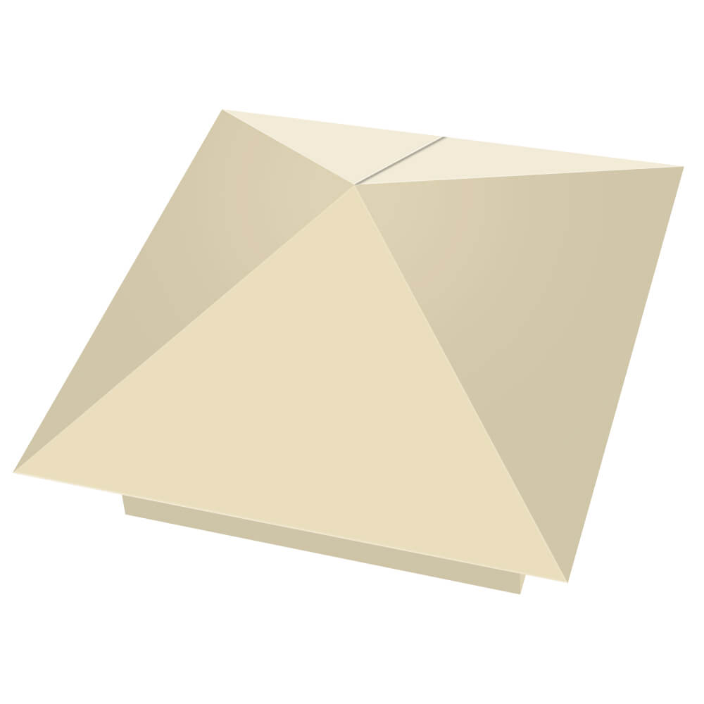 Колпак металлический 400х400мм RAL1015 Слоновая Кость заборный Бузулук фото