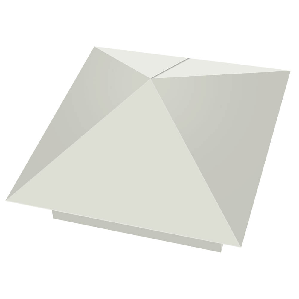 Колпак металлический 400х400мм RAL9003 Белый заборный Бузулук фото