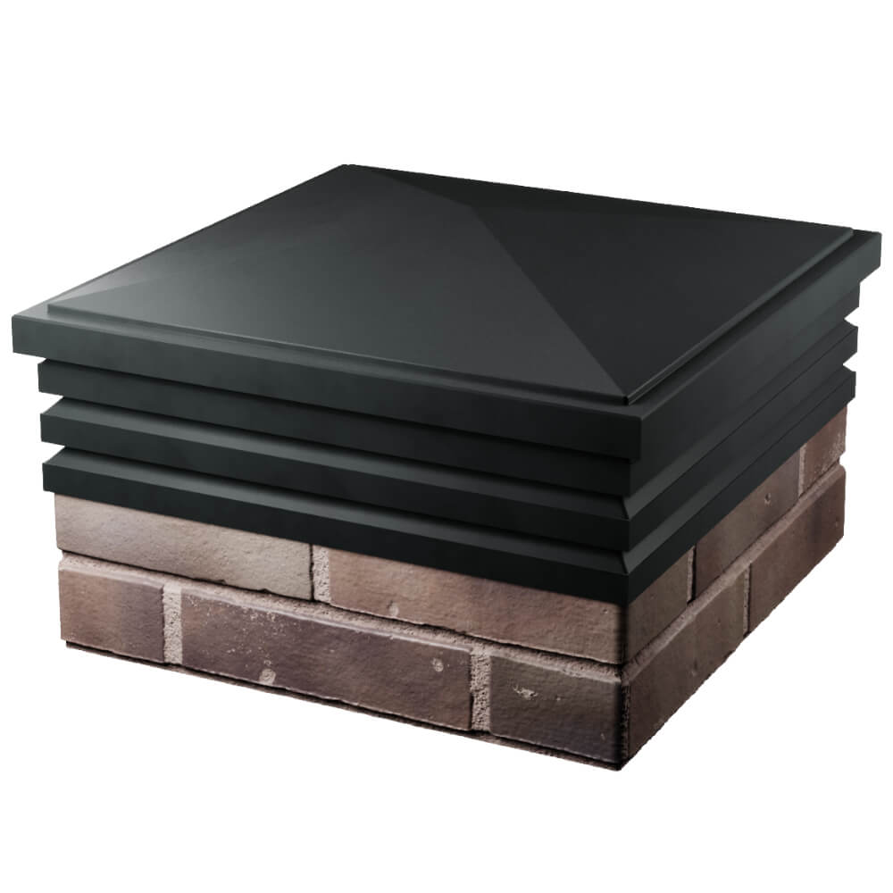 Колпак Zking Бона ХайТек Черный на столб 2х2 кирпича (513х513мм) в Бузулуке фото