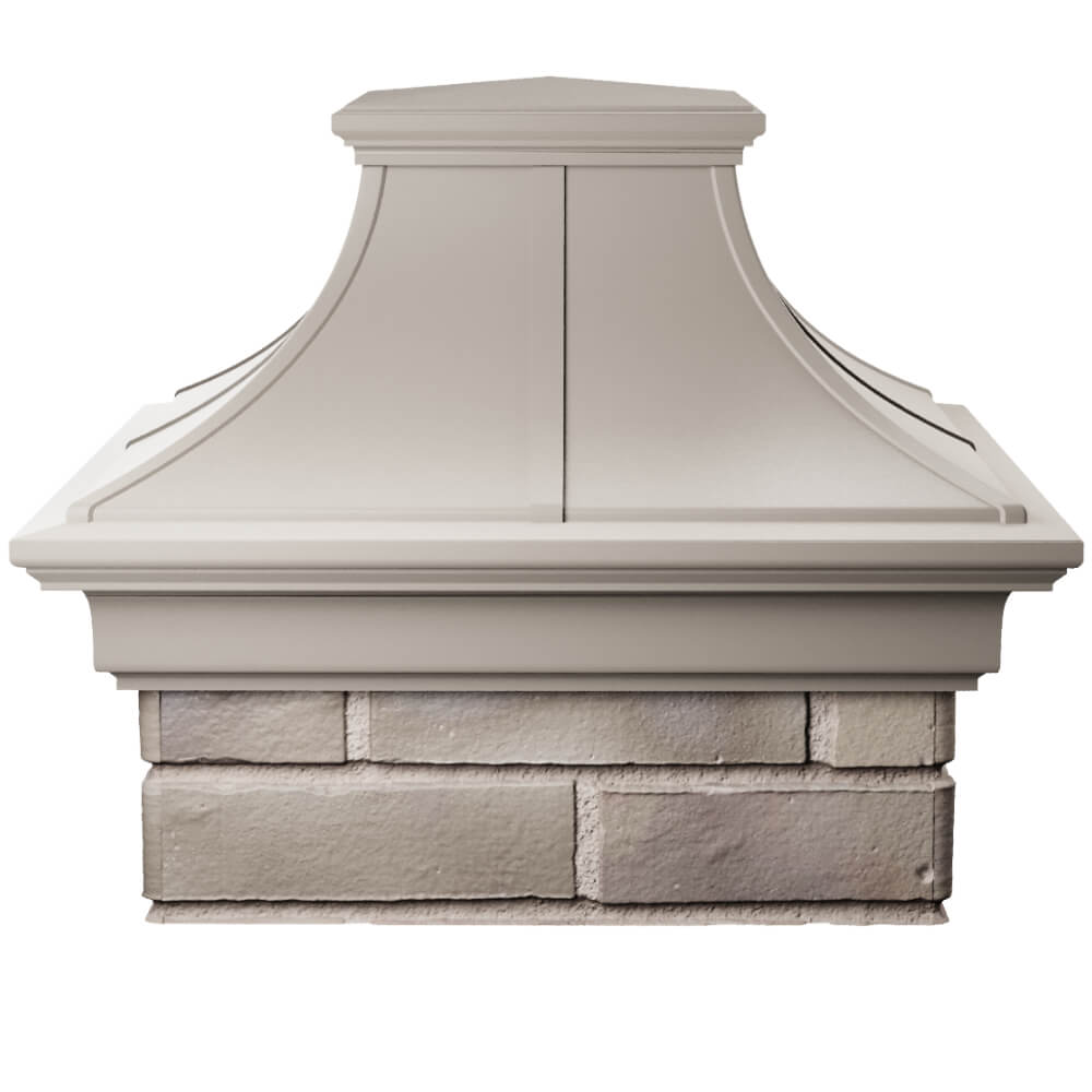 Колпак Zking Монблан Премиум Бежевый на столб 1.5х1.5 кирпича (385х385мм) Бузулук фото