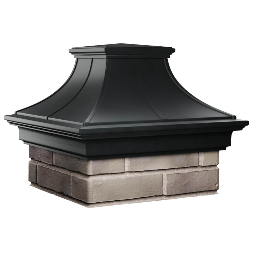 Колпак Zking Монблан Премиум Черный на столб 1.5х1.5 кирпича (385х385мм) в Бузулуке фото