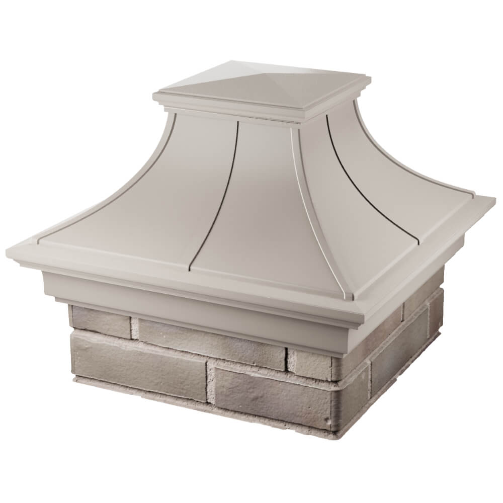 Колпак Zking Монблан Премиум Бежевый на столб 1.5х1.5 кирпича (385х385мм) в Бузулуке фото