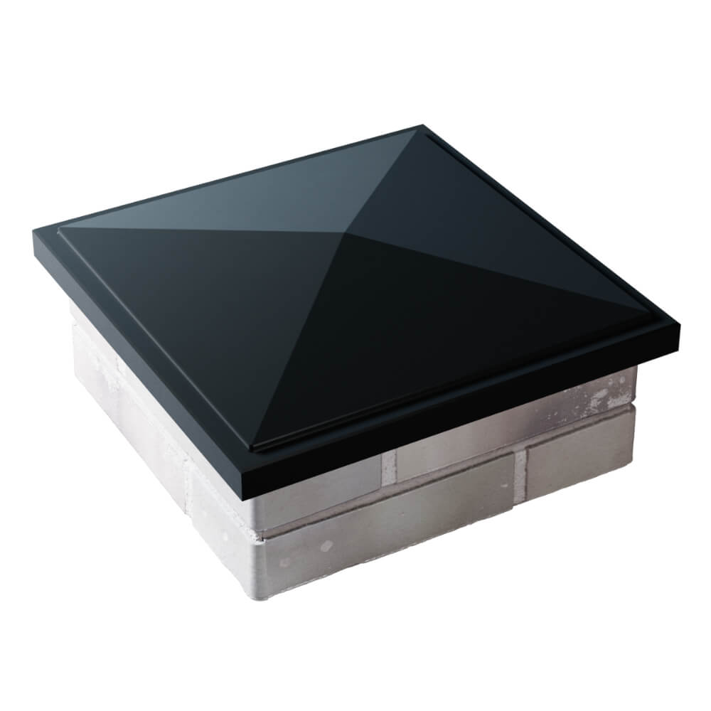 Колпак Zking БонаМоно Черный на столб 1.5х1.5 кирпича (385х385, 400х400мм) в Бузулуке фото