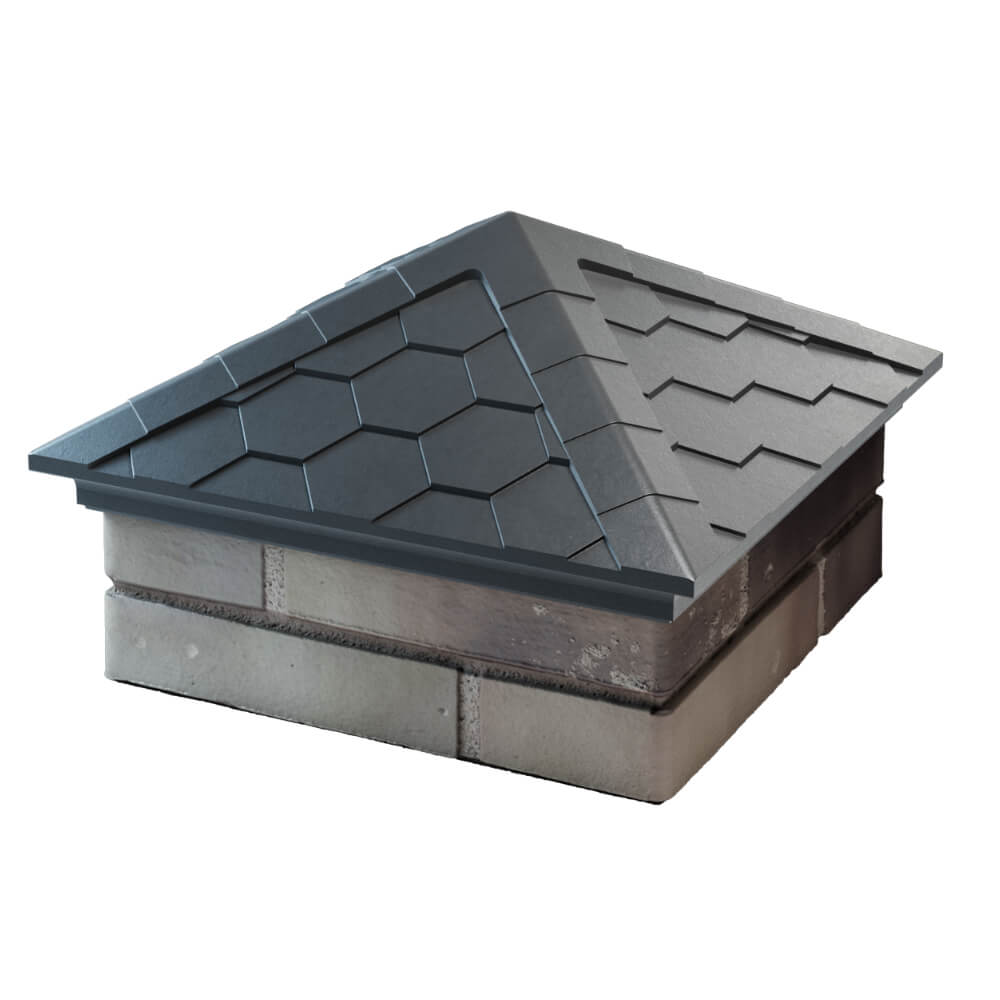 Колпак Zking Эверест Серый на столб 1.5х1.5 кирпича (390х390мм) в Бузулуке фото