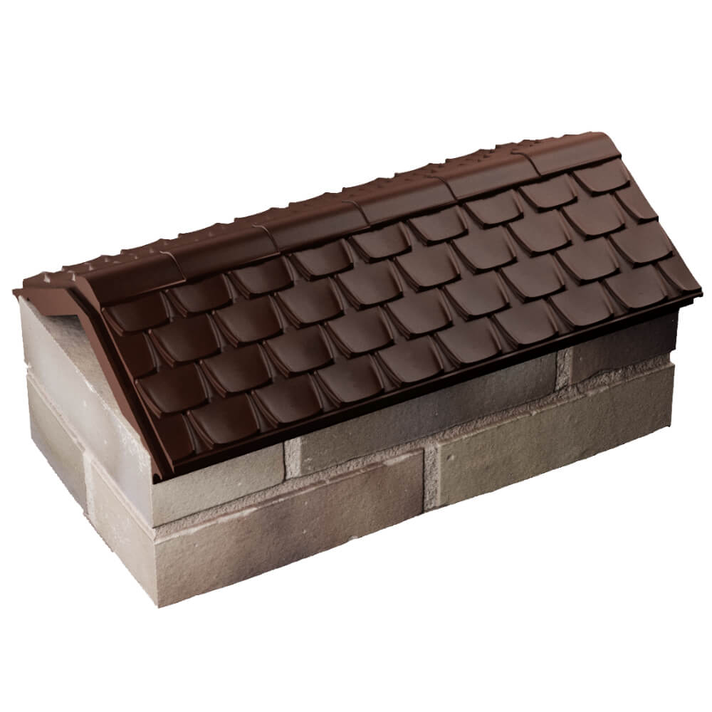 Парапет Zking Эльбрус Коричневый с посадкой на 1 кирпич (255мм) в Бузулуке фото
