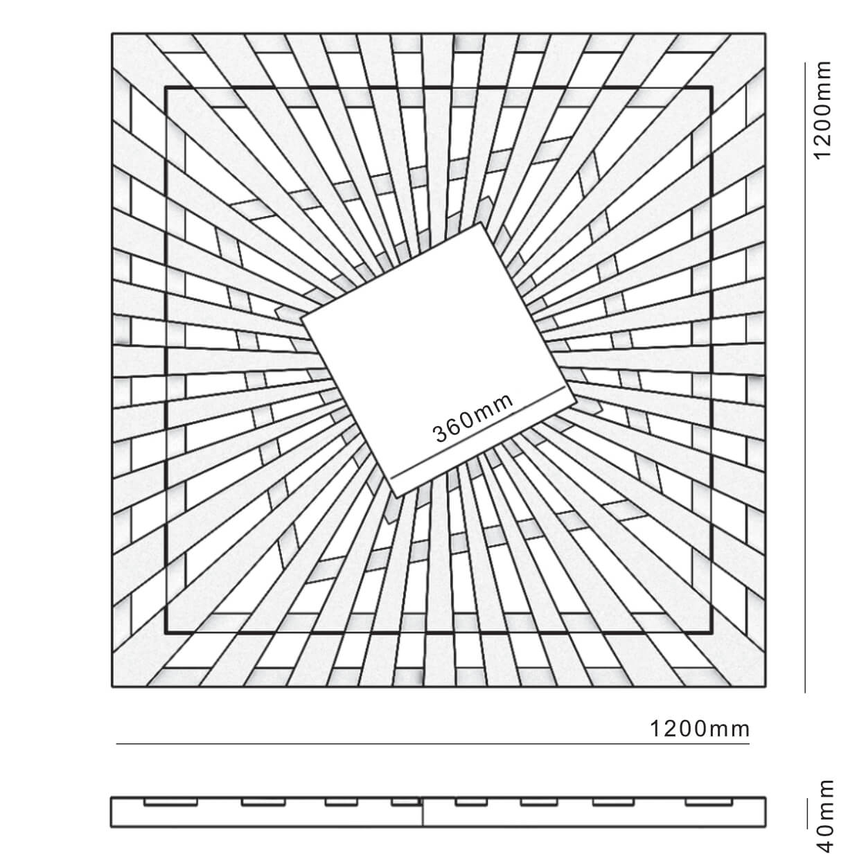 Приствольная решетка для дерева ZKING ATMOSPHERE 1.2х1.2м Черная в Бузулуке фото