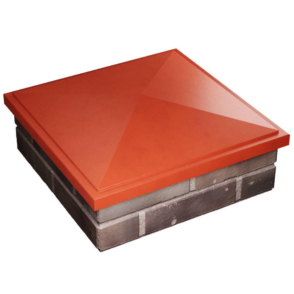 Колпак Zking БонаМоно Красный на столб 2х2 кирпича (515х515, 530х530мм) в Бузулуке фото