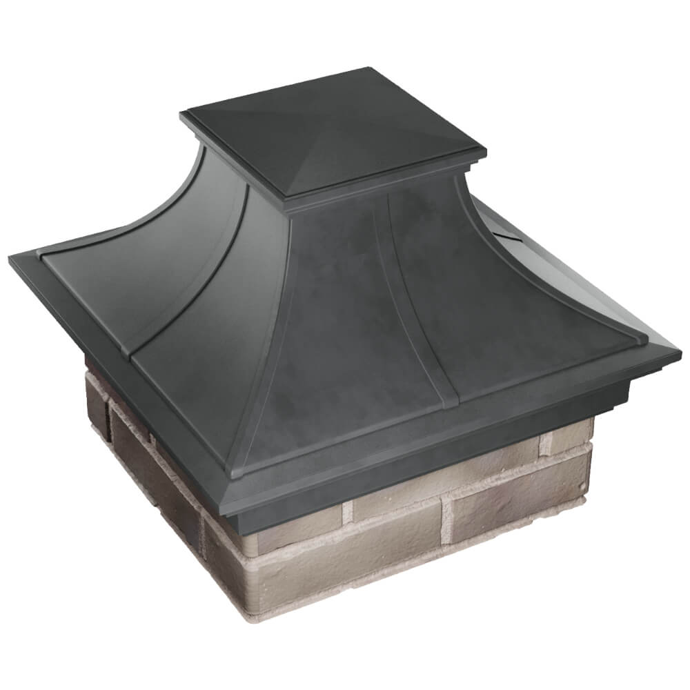 Колпак Zking Монблан Премиум Серый на столб 1.5х1.5 кирпича (385х385мм) в Бузулуке фото