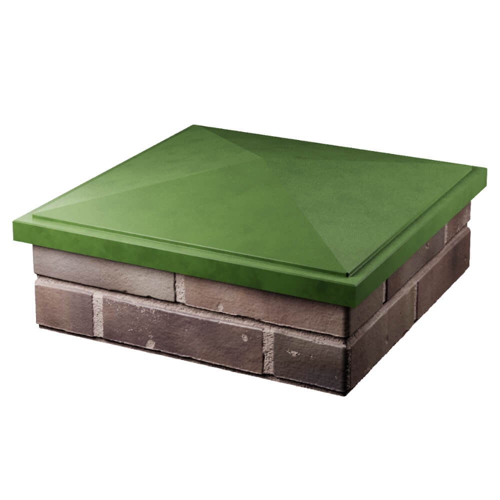 Колпак Zking БонаМоно Зеленый на столб 2х2 кирпича (515х515, 530х530мм) в Бузулуке фото