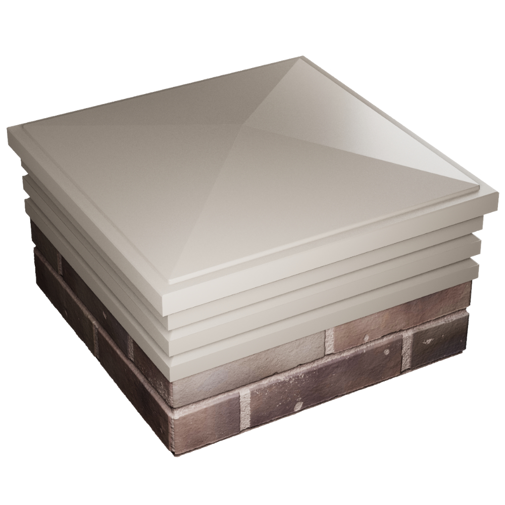 Колпак Zking Бона ХайТек Бежевый на столб 2х2 кирпича (513х513мм) в Бузулуке фото