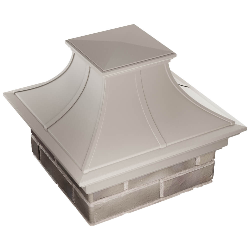 Колпак Zking Монблан Премиум Бежевый на столб 1.5х1.5 кирпича (385х385мм) в Бузулуке фото