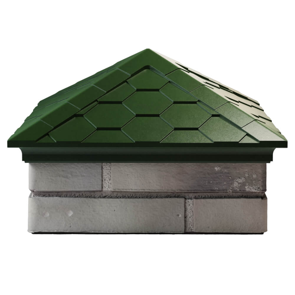 Колпак Zking Эверест Зеленый на столб 1.5х1.5 кирпича (390х390мм) Бузулук фото